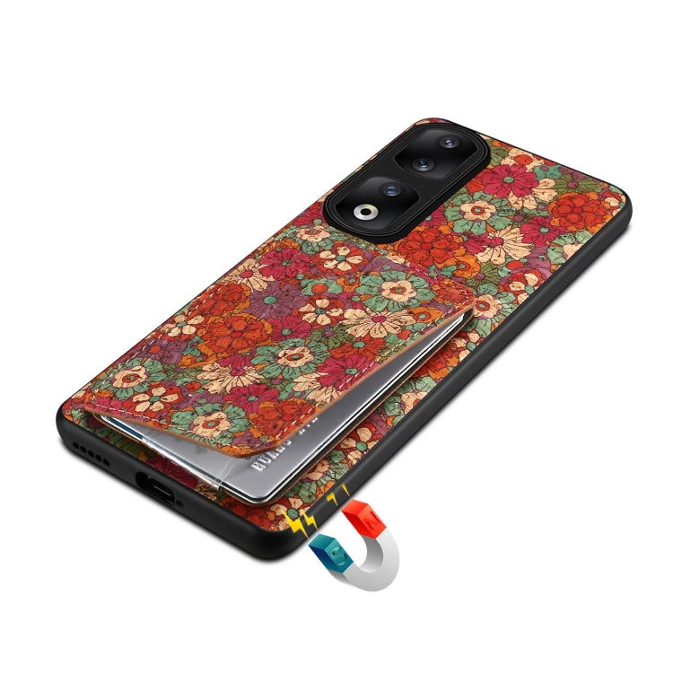 For Honor 90 Pro Dual Card Slot Holder Phone Case(Summer Red)