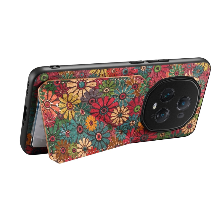 For Honor Magic5 Ultimate Dual Card Slot Holder Phone Case(Spring Green)