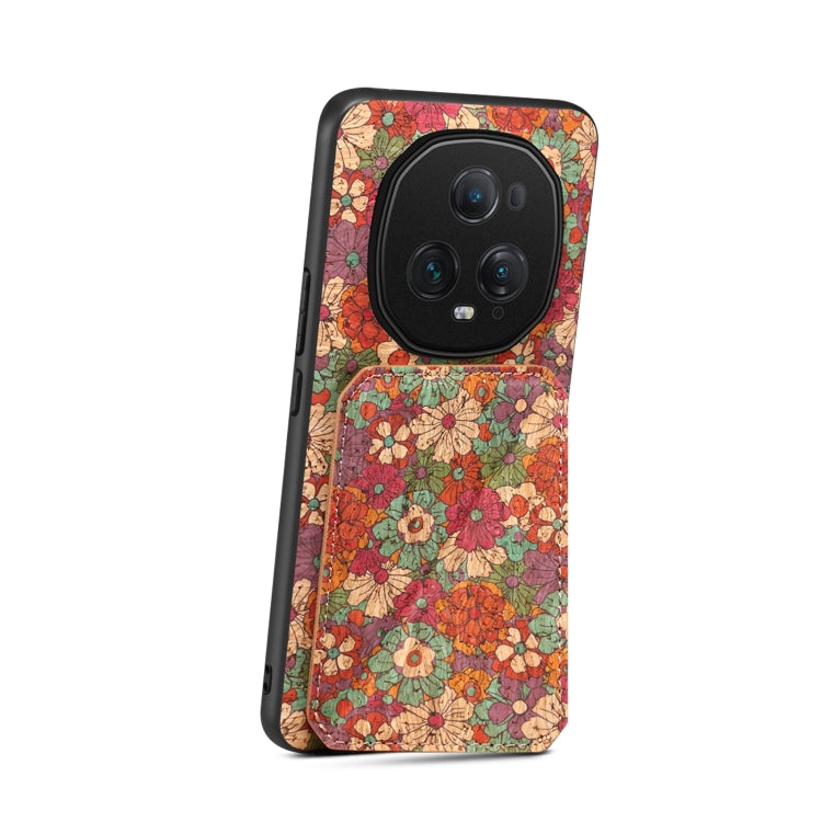 For Honor Magic5 Ultimate Dual Card Slot Holder Phone Case(Summer Red)