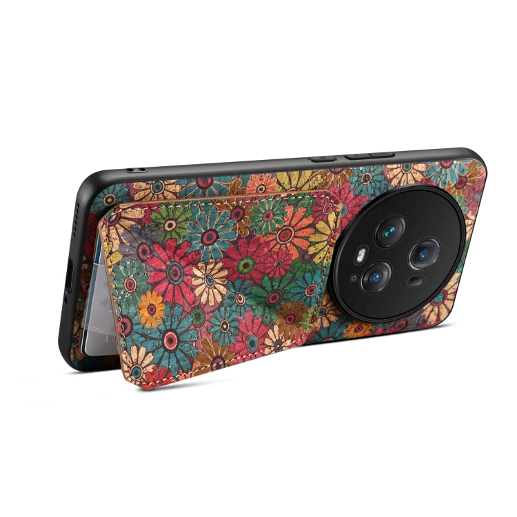 For Honor Magic5 Pro Dual Card Slot Holder Phone Case(Spring Green)