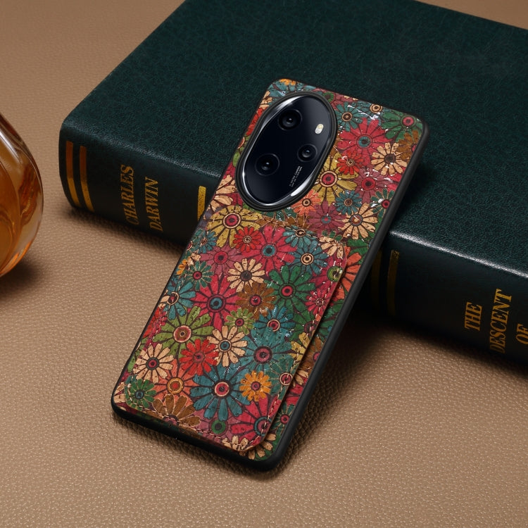 For Honor 100 Pro Dual Card Slot Holder Phone Case(Spring Green)