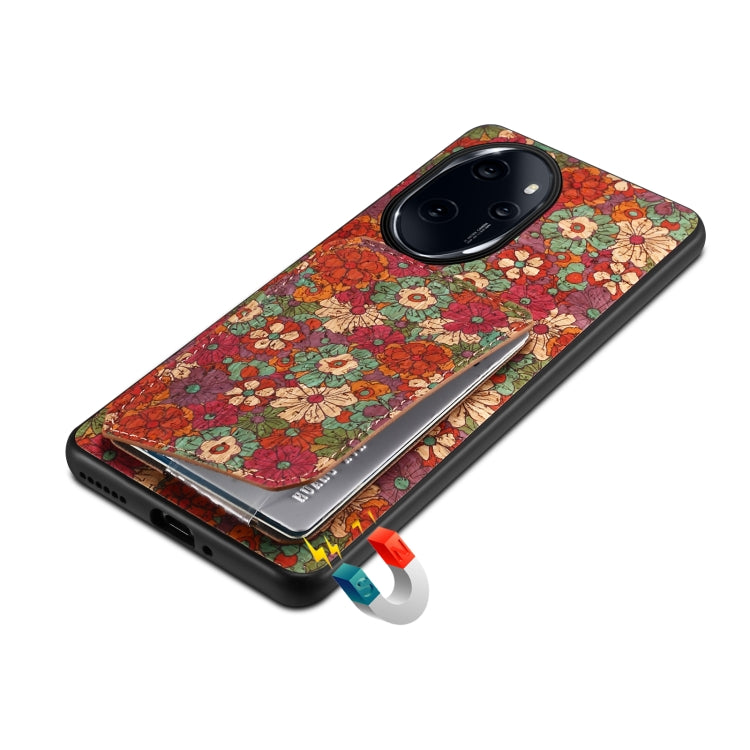 For Honor 100 Pro Dual Card Slot Holder Phone Case(Summer Red)