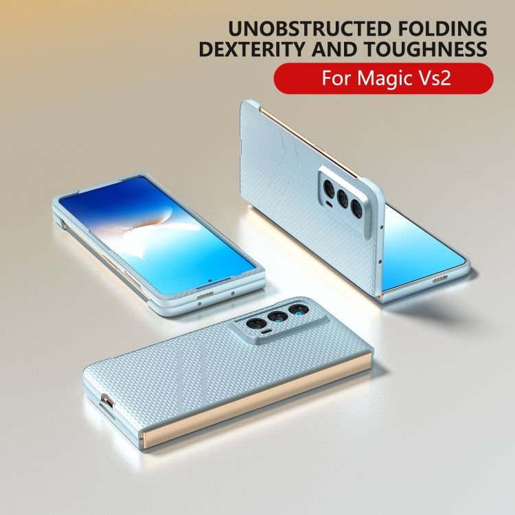 For Honor Magic Vs2 PC Frosted Texture Diamond Paint Shockproof Phone Case(Ice Blue)