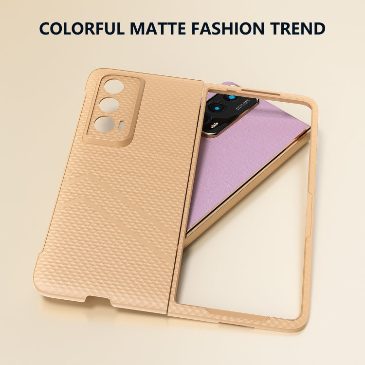 For Honor Magic Vs2 PC Frosted Texture Diamond Paint Shockproof Phone Case(Brown)