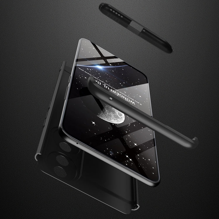 For Honor 90 5G GKK Three Stage Splicing Full Coverage PC Phone Case(Black)