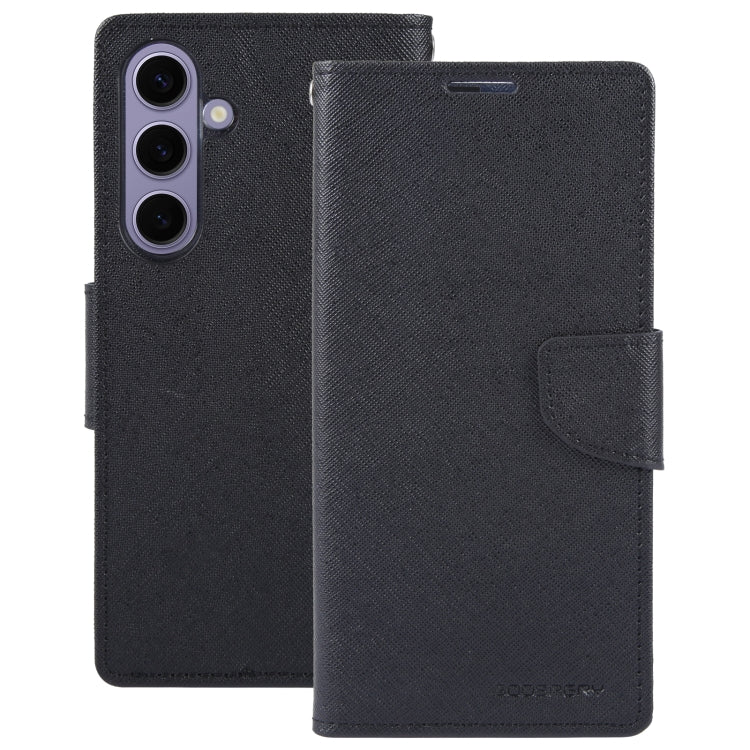 For Samsung Galaxy S24 5G GOOSPERY FANCY DIARY Cross Texture Leather Phone Case(Black)