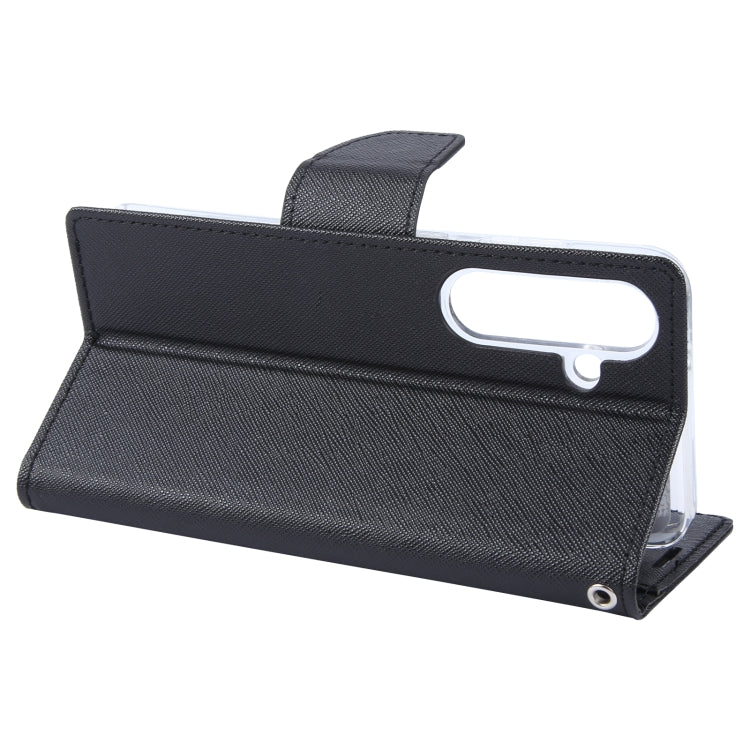 For Samsung Galaxy S24 5G GOOSPERY FANCY DIARY Cross Texture Leather Phone Case(Black)
