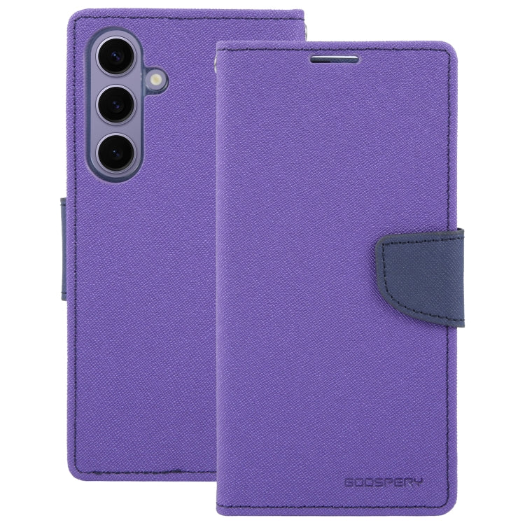 For Samsung Galaxy S24 5G GOOSPERY FANCY DIARY Cross Texture Leather Phone Case(Purple)