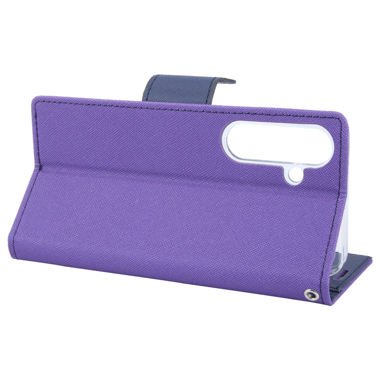 For Samsung Galaxy S24 5G GOOSPERY FANCY DIARY Cross Texture Leather Phone Case(Purple)