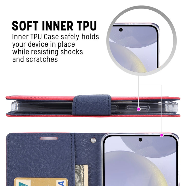 For Samsung Galaxy S24 5G GOOSPERY FANCY DIARY Cross Texture Leather Phone Case(Purple)