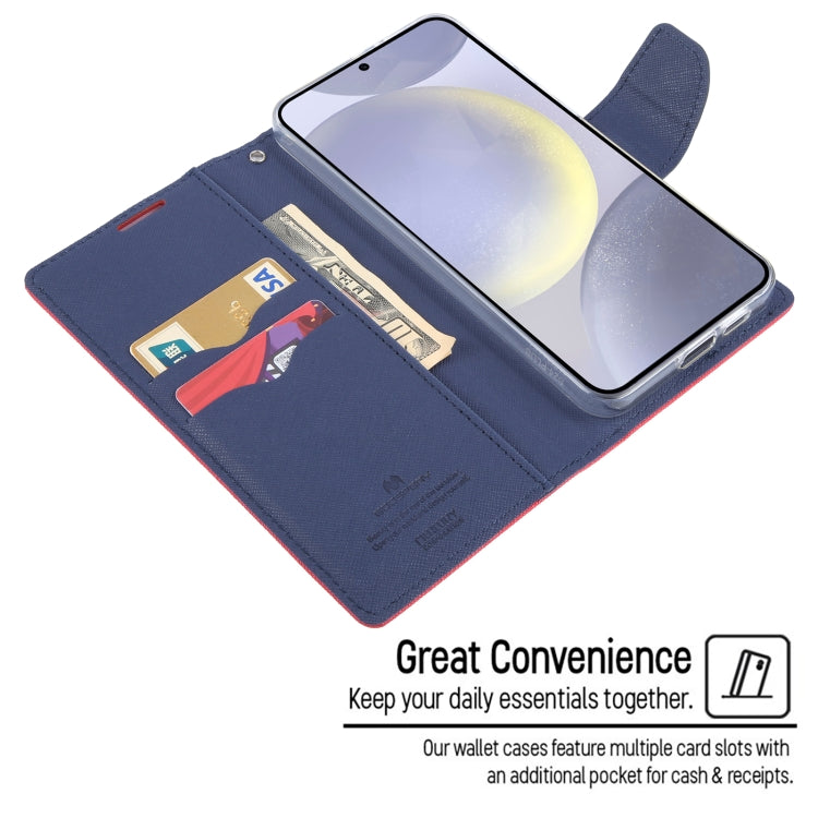For Samsung Galaxy S24 5G GOOSPERY FANCY DIARY Cross Texture Leather Phone Case(Purple)