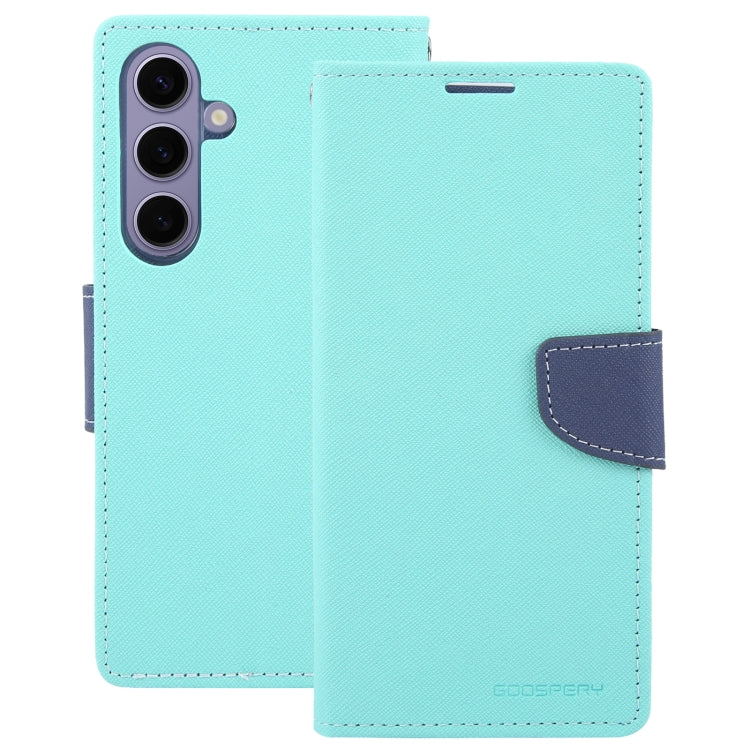 For Samsung Galaxy S24 5G GOOSPERY FANCY DIARY Cross Texture Leather Phone Case(Mint Green)