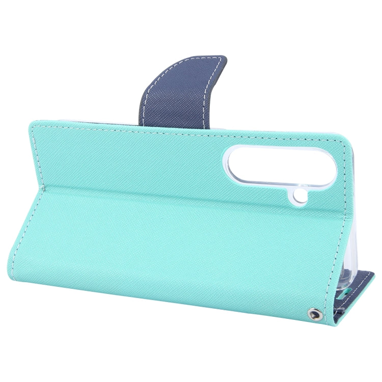 For Samsung Galaxy S24 5G GOOSPERY FANCY DIARY Cross Texture Leather Phone Case(Mint Green)
