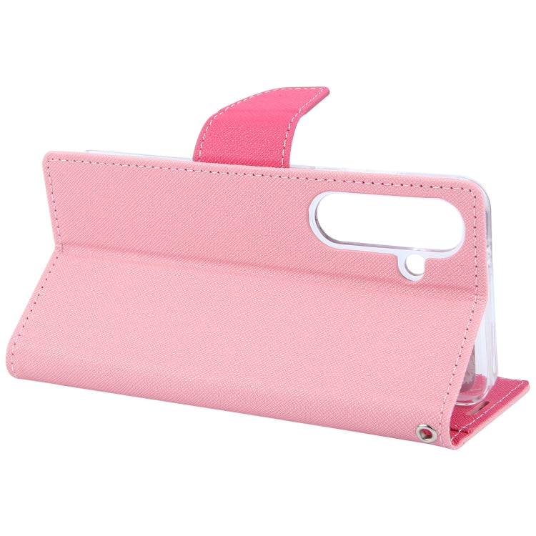 For Samsung Galaxy S24 5G GOOSPERY FANCY DIARY Cross Texture Leather Phone Case(Pink)