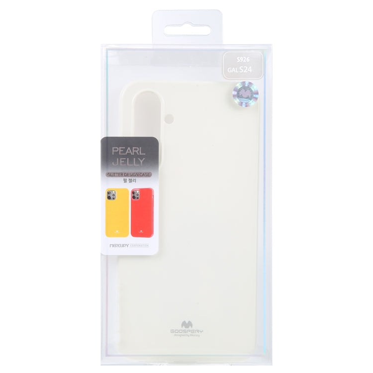 For Samsung Galaxy S24 5G GOOSPERY PEARL JELLY Shockproof TPU Phone Case(White)
