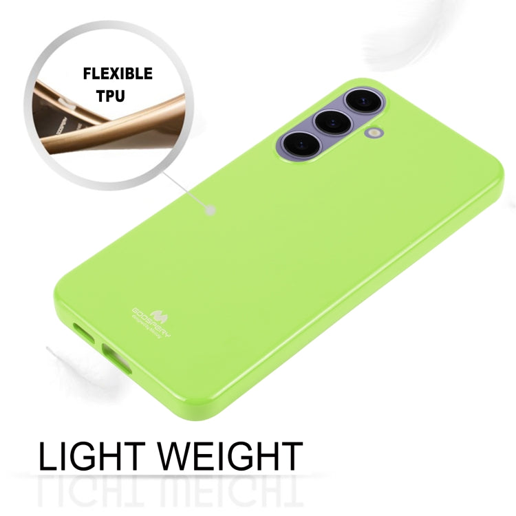 For Samsung Galaxy S24 5G GOOSPERY PEARL JELLY Shockproof TPU Phone Case(Fluorescent Green)