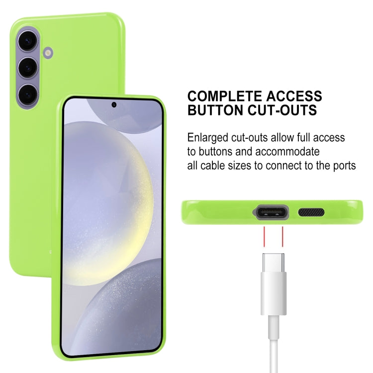 For Samsung Galaxy S24 5G GOOSPERY PEARL JELLY Shockproof TPU Phone Case(Fluorescent Green)