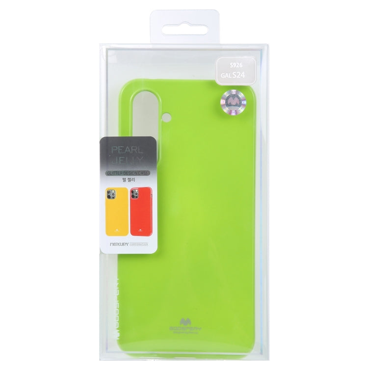 For Samsung Galaxy S24 5G GOOSPERY PEARL JELLY Shockproof TPU Phone Case(Fluorescent Green)