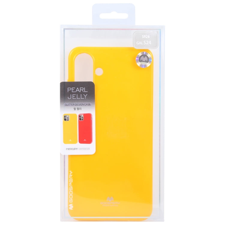 For Samsung Galaxy S24 5G GOOSPERY PEARL JELLY Shockproof TPU Phone Case(Yellow)