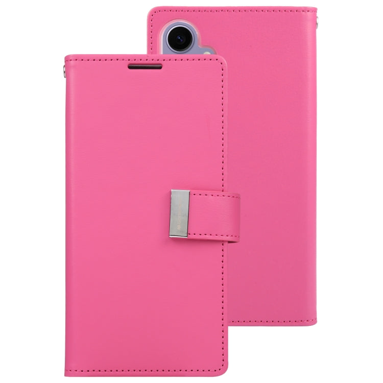 For Samsung Galaxy S24 5G GOOSPERY RICH DIARY Crazy Horse Texture Leather Phone Case(Rose Red)