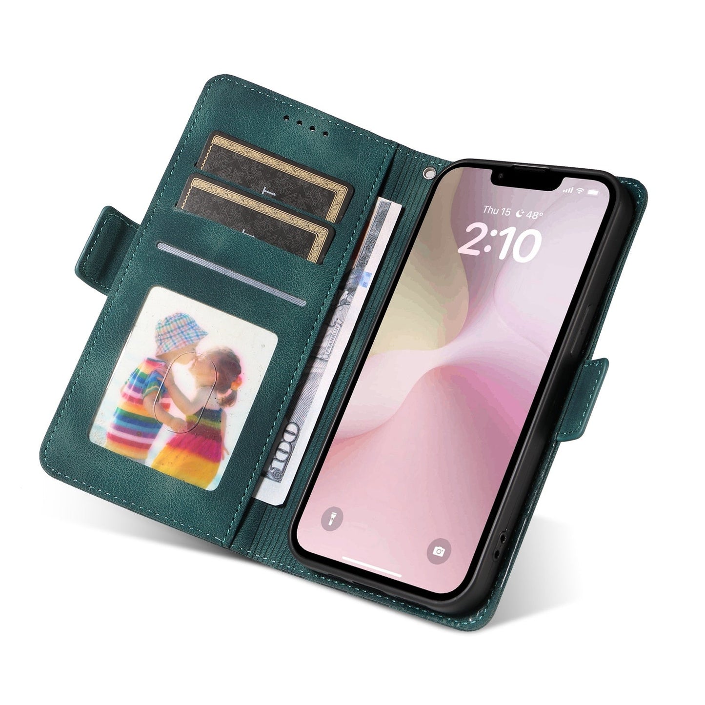 For iPhone 16e Embossed Rhombus Starry Leather Phone Case(Green)