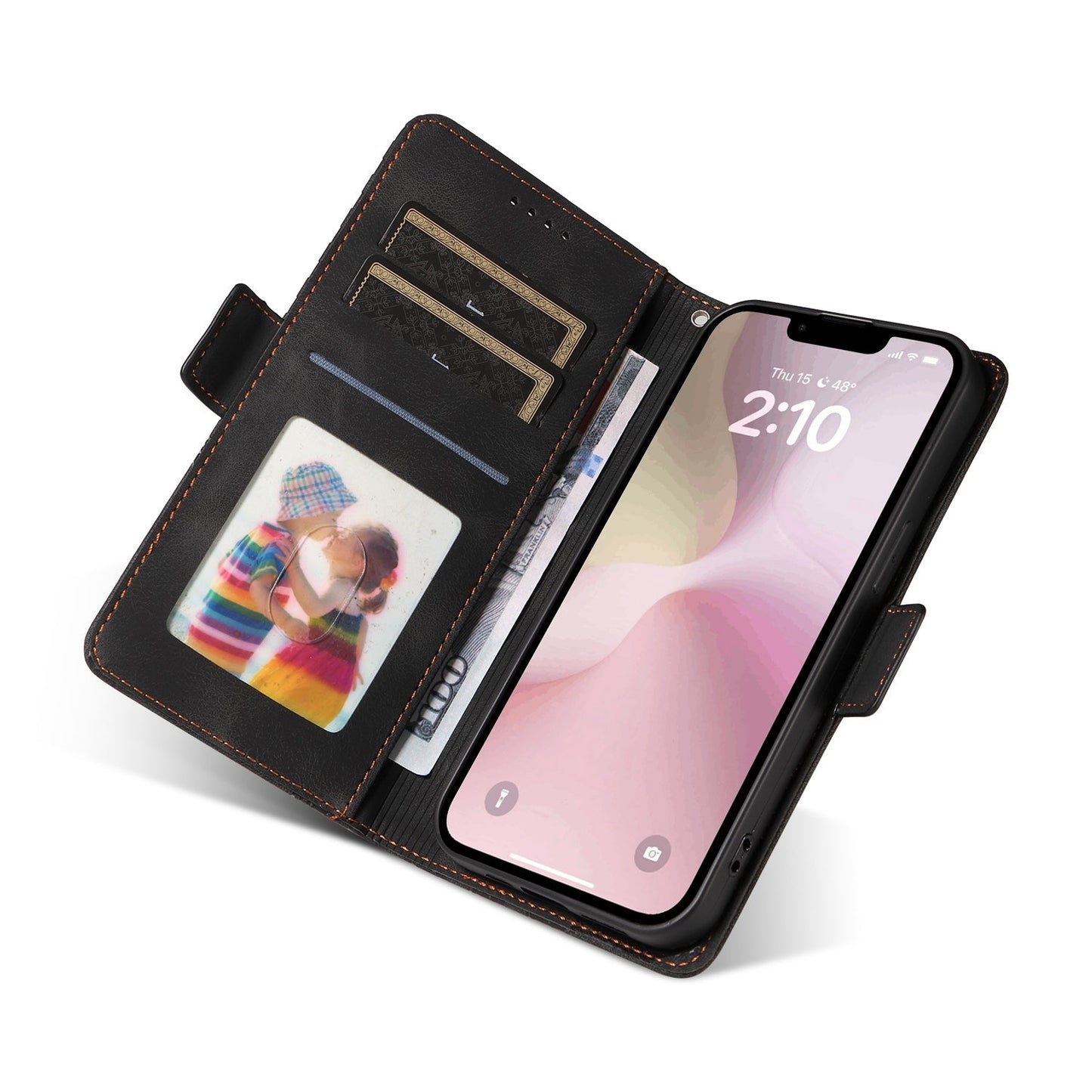 For iPhone 16e Embossed Rhombus Starry Leather Phone Case(Black)