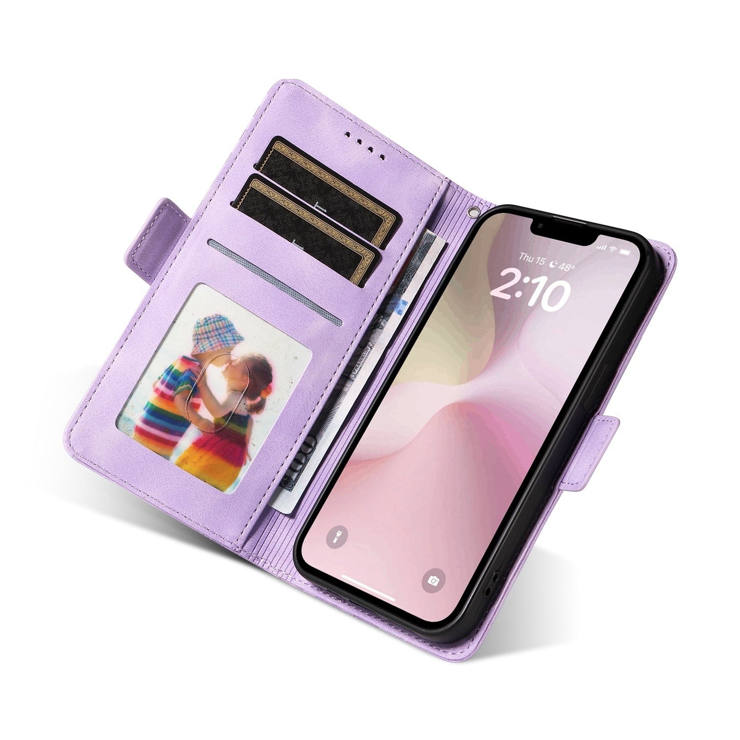 For iPhone 16e Embossed Rhombus Starry Leather Phone Case(Purple)