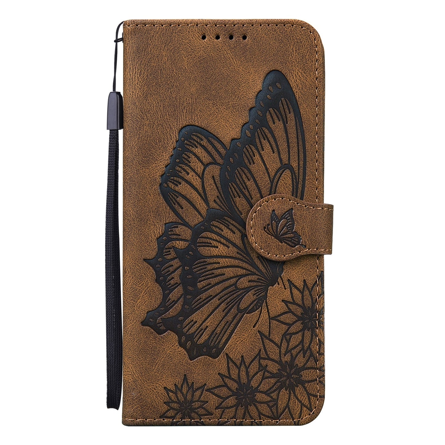 For Redmi 14C 4G Retro Skin Feel Butterflies Embossing Horizontal Flip Leather Phone Case(Brown)