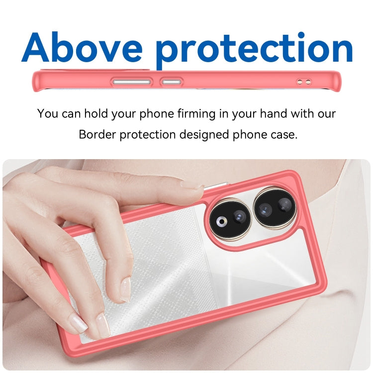 For Honor 90 Colorful Series Acrylic Hybrid TPU Phone Case(Red)