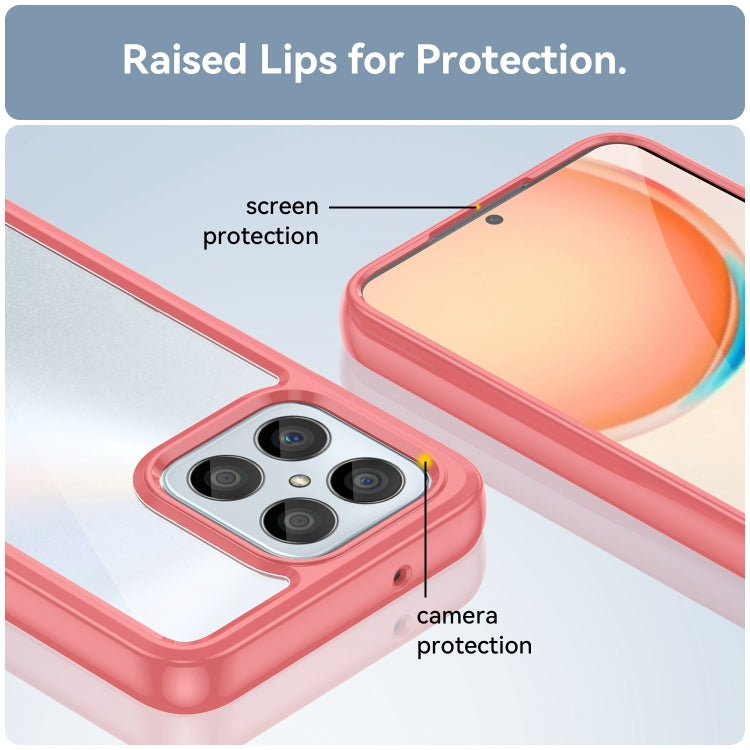 For Honor Play 30 Colorful Series Acrylic Hybrid TPU Phone Case(Red)