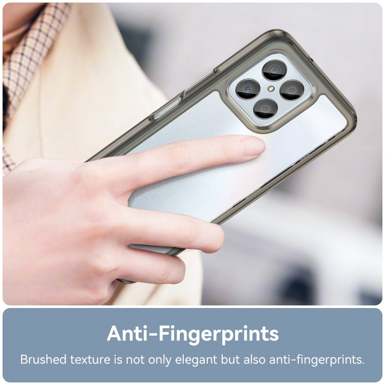 For Honor Play 30 Colorful Series Acrylic Hybrid TPU Phone Case(Transparent Grey)