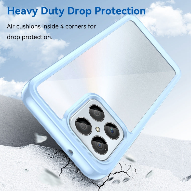 For Honor X6 4G Colorful Series Acrylic Hybrid TPU Phone Case(Blue)