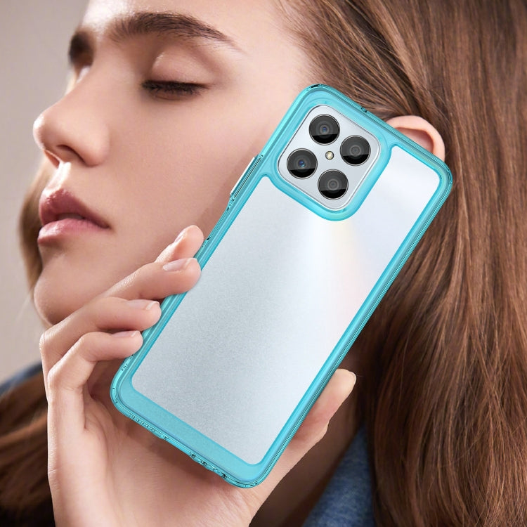 For Honor X6 5G Candy Series TPU Phone Case(Transparent Blue)