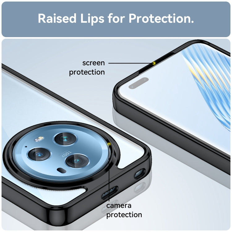 For Honor Magic5 Pro Colorful Series Acrylic Hybrid TPU Phone Case(Black)