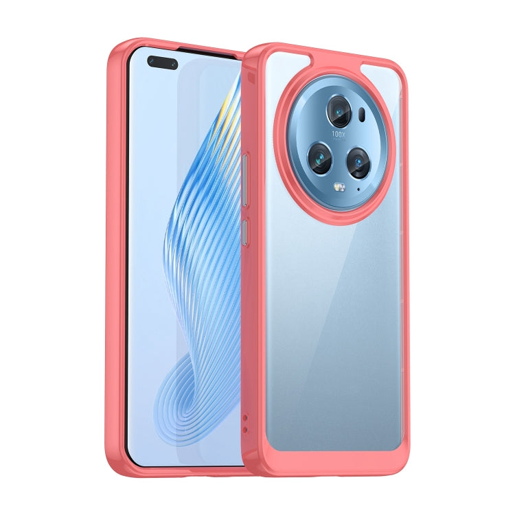 For Honor Magic5 Pro Colorful Series Acrylic Hybrid TPU Phone Case(Red)