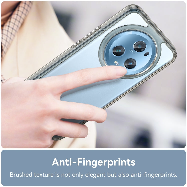 For Honor Magic5 Pro Colorful Series Acrylic Hybrid TPU Phone Case(Transparent Grey)