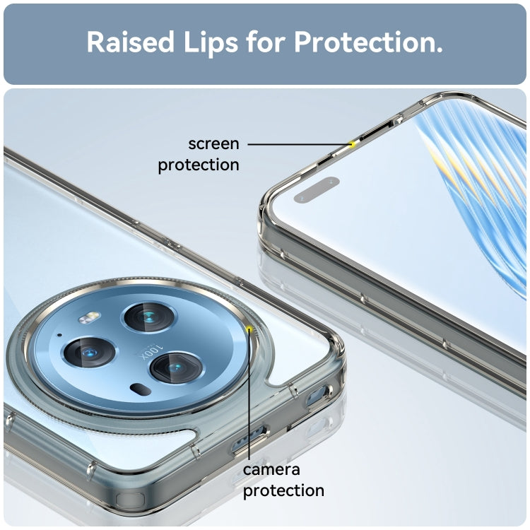 For Honor Magic5 Pro Colorful Series Acrylic Hybrid TPU Phone Case(Transparent Grey)