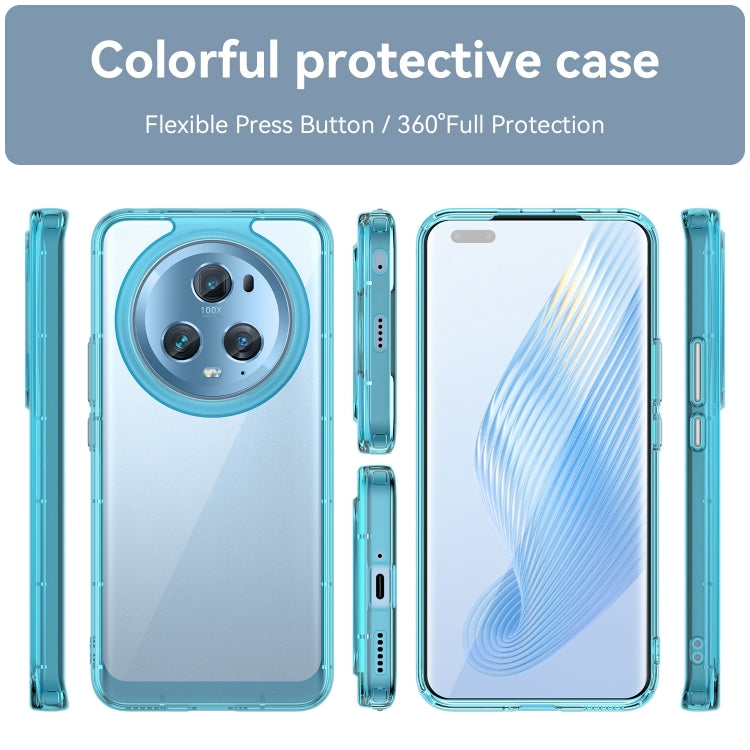 For Honor Magic5 Pro Candy Series TPU Phone Case(Transparent Blue)
