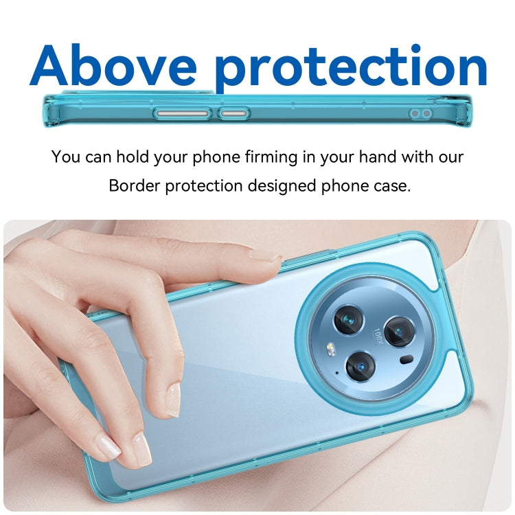 For Honor Magic5 Pro Candy Series TPU Phone Case(Transparent Blue)
