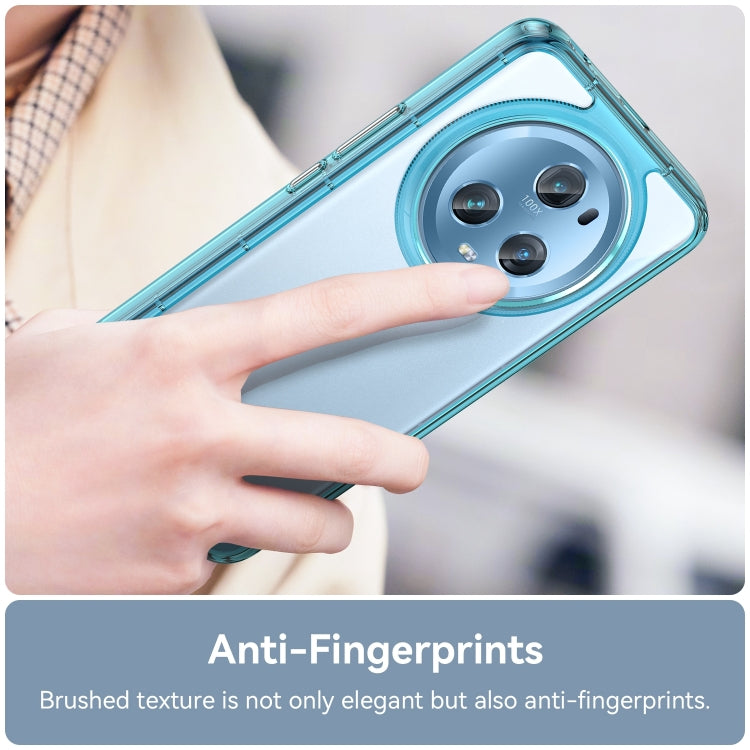 For Honor Magic5 Pro Colorful Series Acrylic Hybrid TPU Phone Case(Transparent Blue)