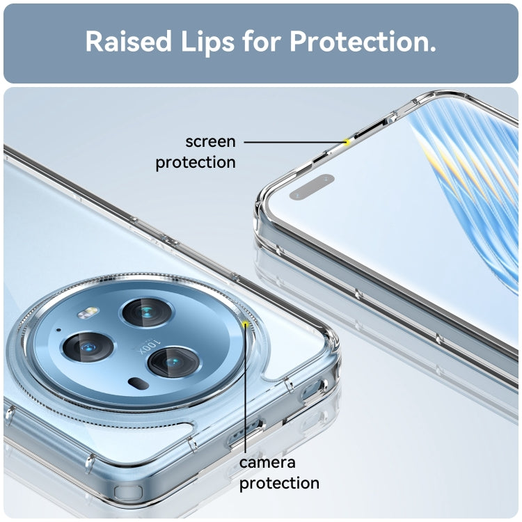 For Honor Magic5 Pro Colorful Series Acrylic Hybrid TPU Phone Case(Transparent)