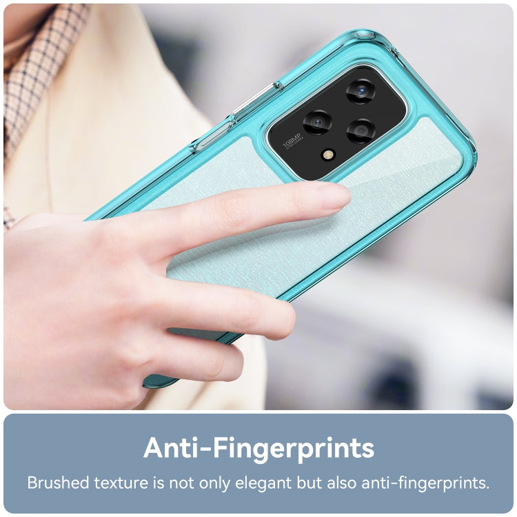 For Honor 200 Lite 5G Global Colorful Series Acrylic Hybrid TPU Phone Case(Transparent Blue)