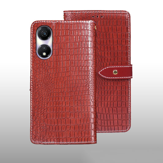 For Honor Play 40 idewei Crocodile Texture Leather Phone Case(Red)