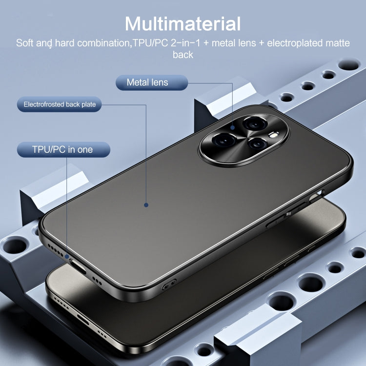 For Honor 100 R-JUST RJ-61 Electroplating Frosted TPU + PC Phone Case(Silver)