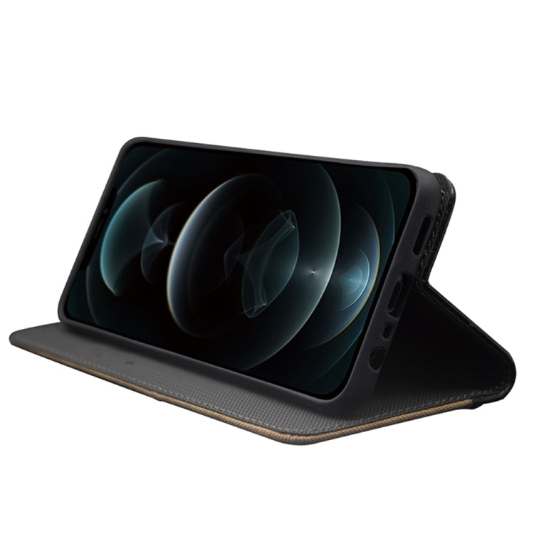 For Honor X9b idewei Two-color Splicing Leather Phone Case(Black)