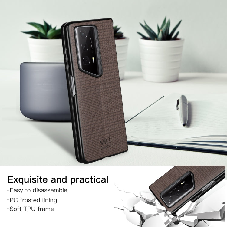 For Honor Magic V2 RSR Porsche Design ViLi TH Series Shockproof Phone Case(Brown)