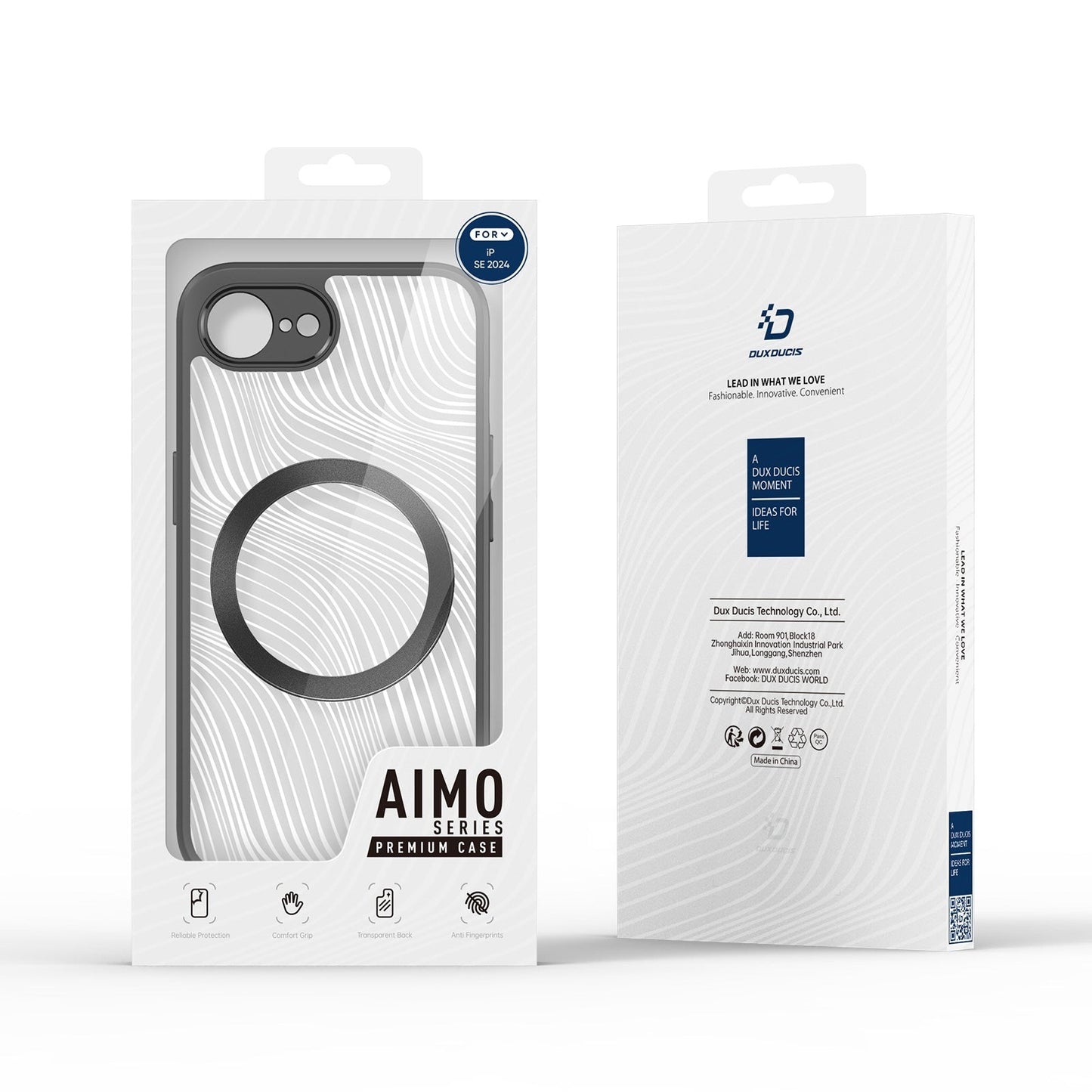 For iPhone 16e DUX DUCIS Aimo Mag Series TPU + PC MagSafe Frosted Feel Phone Case(Black)