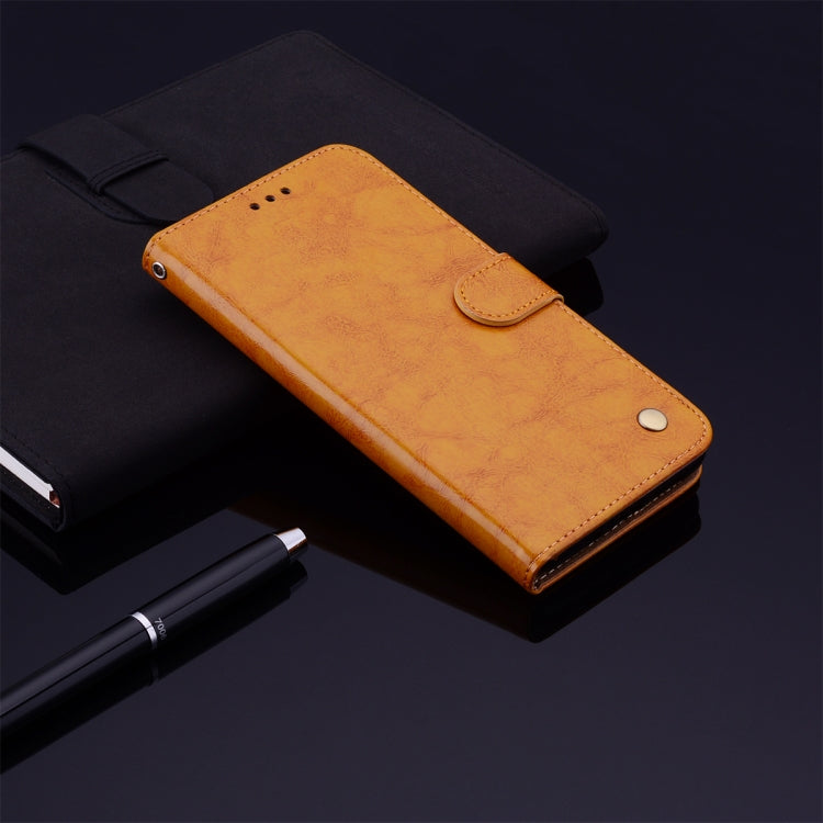 For Samsung Galaxy S24 Oil Wax Texture Shockproof Flip Leather Phone Case(Yellow)