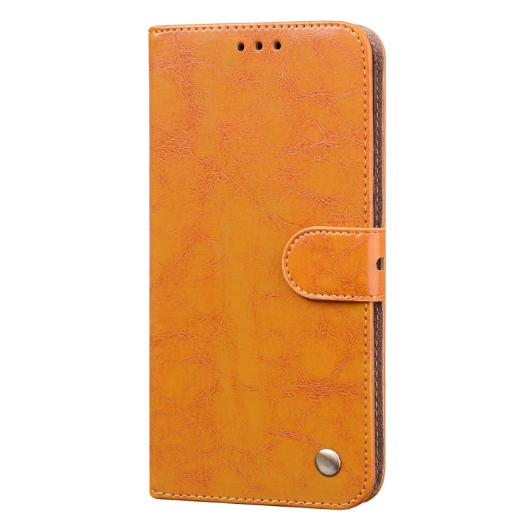 For Samsung Galaxy S24 Oil Wax Texture Shockproof Flip Leather Phone Case(Yellow)