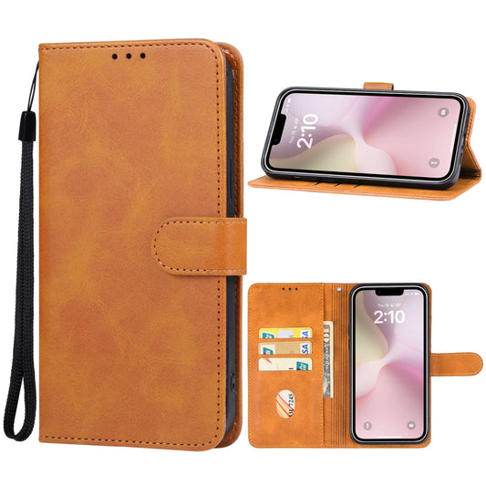 For iPhone 16e Leather Phone Case(Brown)